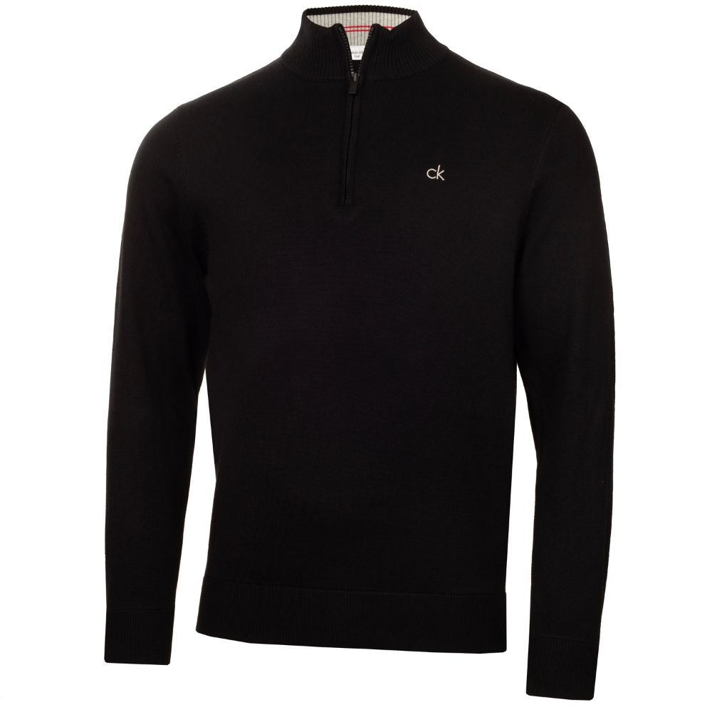Calvin Klein Avenue 1/2 Zip Golf Top 2026 C10270 - Black Black M