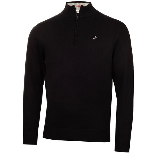 Calvin Klein Avenue 1/2 Zip Golf Top 2026 C10270 - Black Black M