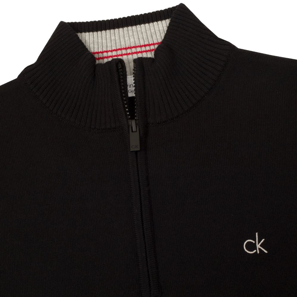 Calvin Klein Avenue 1/2 Zip Golf Top 2026 C10270 - Black