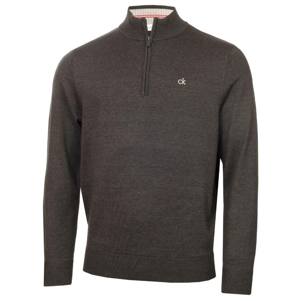 Calvin Klein Avenue 1/2 Zip Golf Top 2026 C10270 - Charcoal Marl Charcoal Marl M
