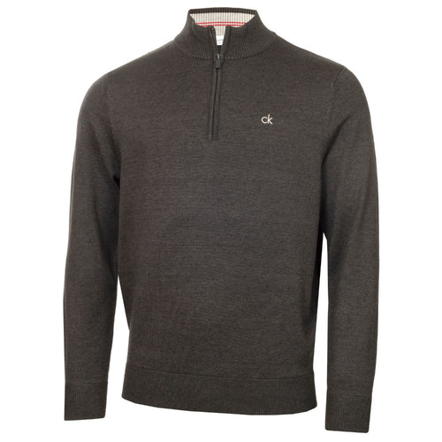 Calvin Klein Avenue 1/2 Zip Golf Top 2026 C10270 - Charcoal Marl Charcoal Marl M
