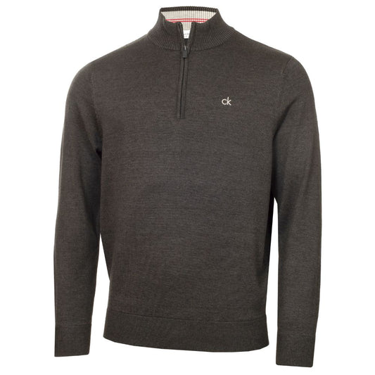 Calvin Klein Avenue 1/2 Zip Golf Top 2026 C10270 - Charcoal Marl Charcoal Marl M