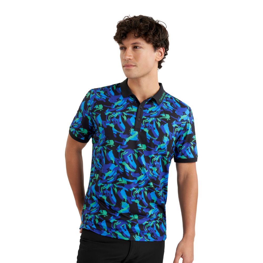 Calvin Klein Brushstroke Print Golf Polo 2025