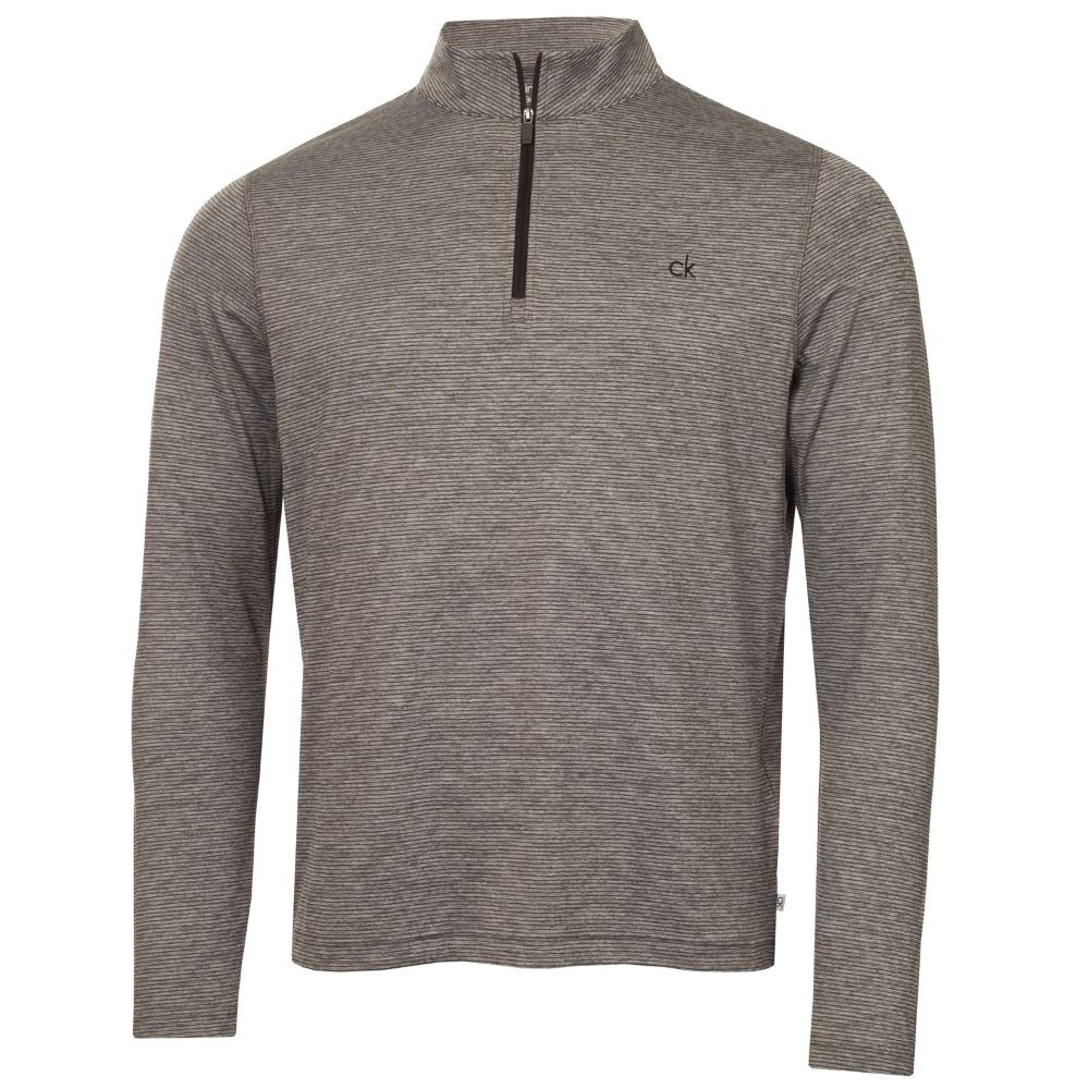 Calvin Klein Cruise 1/4 Zip Golf Top 2026 - C10269 - Charcoal Marl / White Charcoal Marl / White S