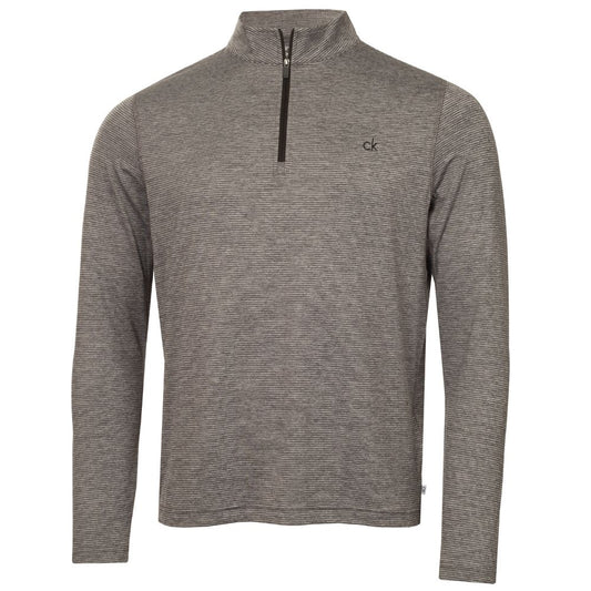 Calvin Klein Cruise 1/4 Zip Golf Top 2026 - C10269 - Charcoal Marl / White Charcoal Marl / White S