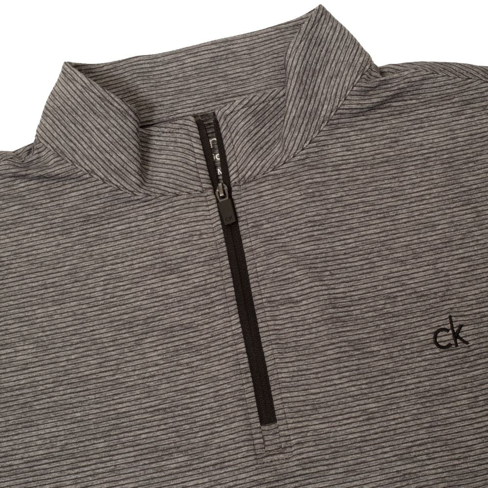 Calvin Klein Cruise 1/4 Zip Golf Top 2026 - C10269 - Charcoal Marl / White