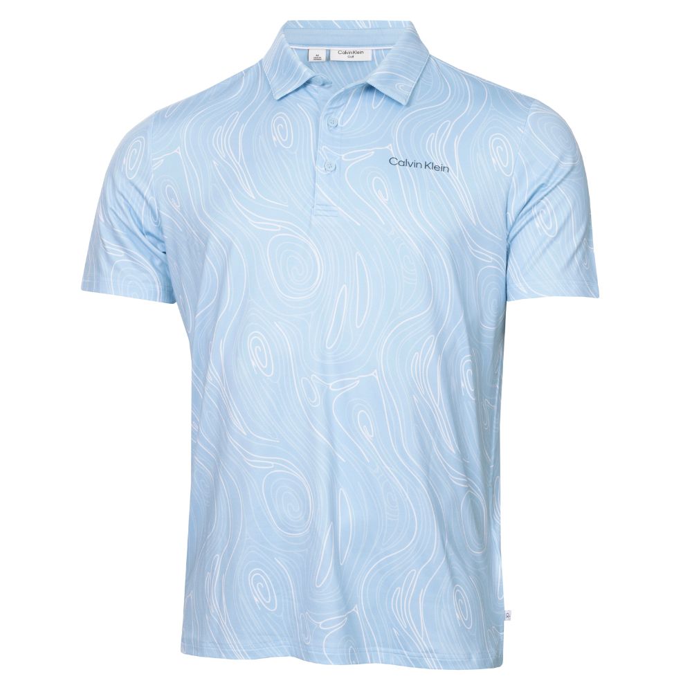 Calvin Klein Marble Print Golf Polo 2026 - CKMS26157 - Blue Bell Blue Bell M