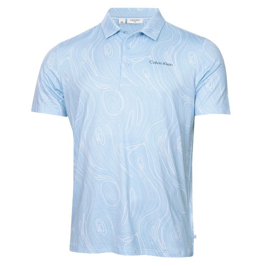 Calvin Klein Marble Print Golf Polo 2026 - CKMS26157 - Blue Bell Blue Bell M