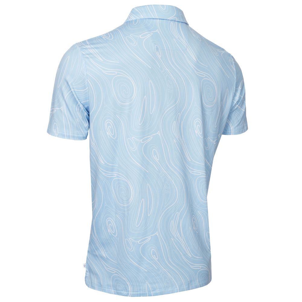 Calvin Klein Marble Print Golf Polo 2026 - CKMS26157 - Blue Bell