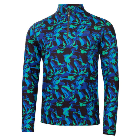 Calvin Klein Newport 1/2 Zip Pullover Golf Top 2025 - Brushstroke Print Brushstroke Print M