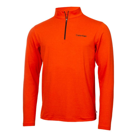 Calvin Klein Newport 1/2 Zip Pullover Golf Top 2025 - Spicy Orange Marl Spicy Orange Marl M