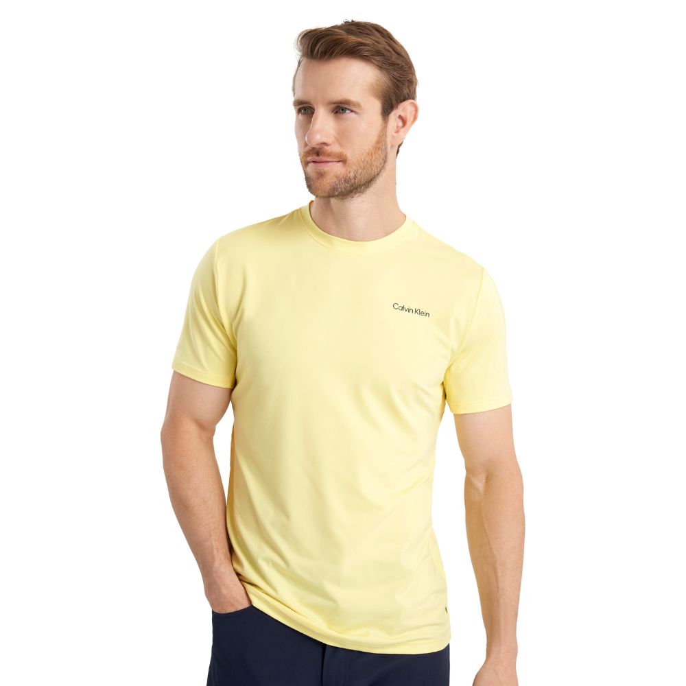 Calvin Klein Newport Golf T Shirt 2025 - Lemon