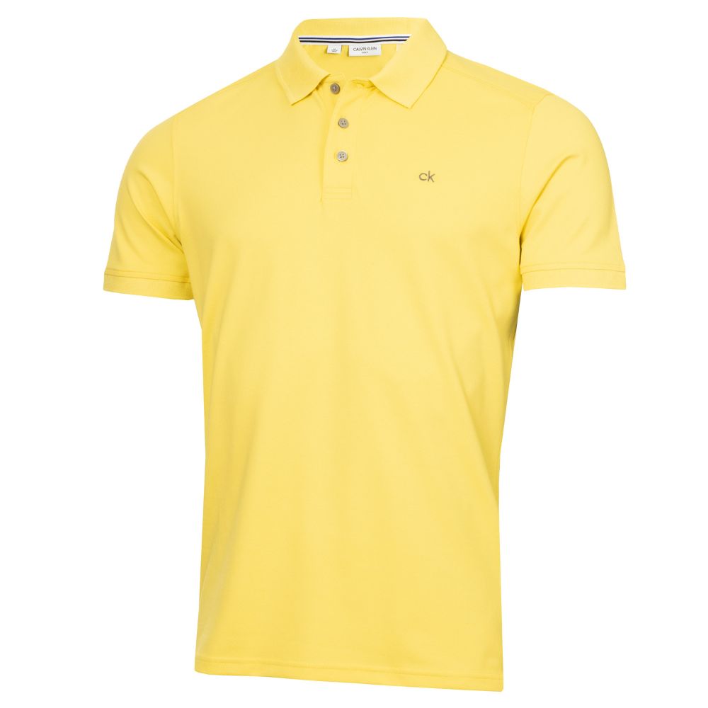 Calvin Klein Campus Mens Golf Polo Shirt C9429 Lemon S 