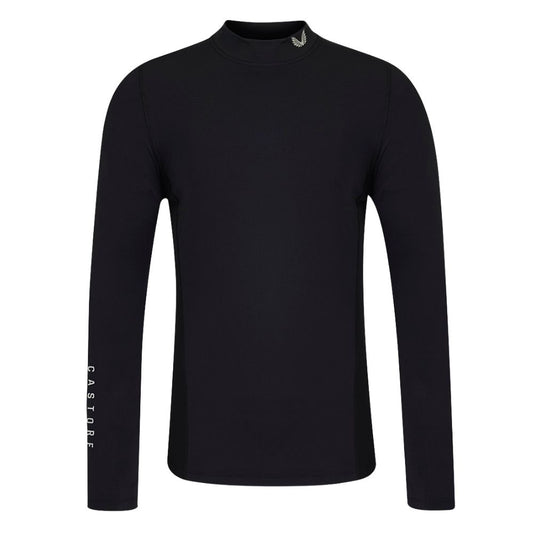Castore Club Thermal Long Sleeve Mens Golf Mock Neck Top 2025 - Black / Alloy Black / Alloy M