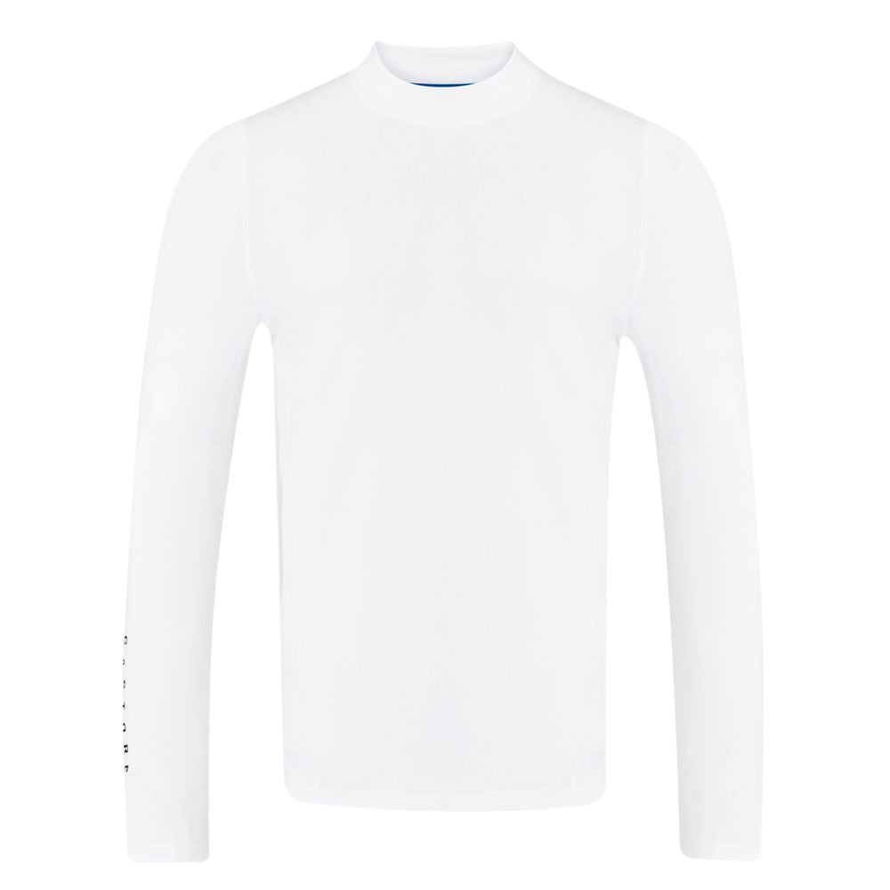Castore Club Thermal Long Sleeve Mens Golf Mock Neck Top 2025 - White / Navy