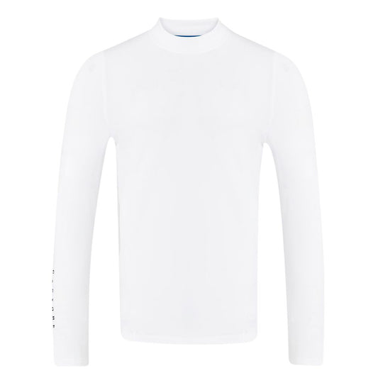 Castore Club Thermal Long Sleeve Mens Golf Mock Neck Top 2025 - White / Navy
