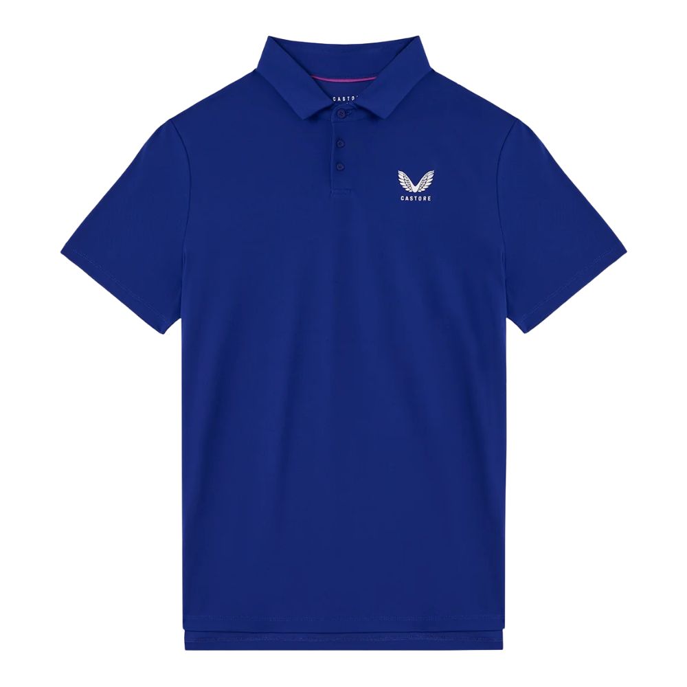 Castore Essential Short Sleeve Golf Polo - Azure Blue / White Azure Blue / White M