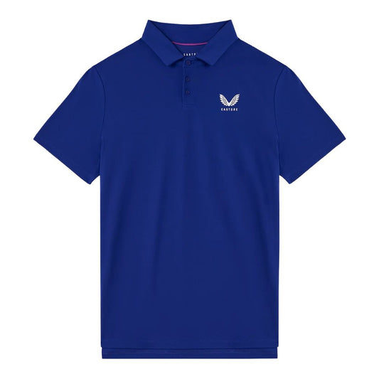 Castore Essential Short Sleeve Golf Polo - Azure Blue / White Azure Blue / White M