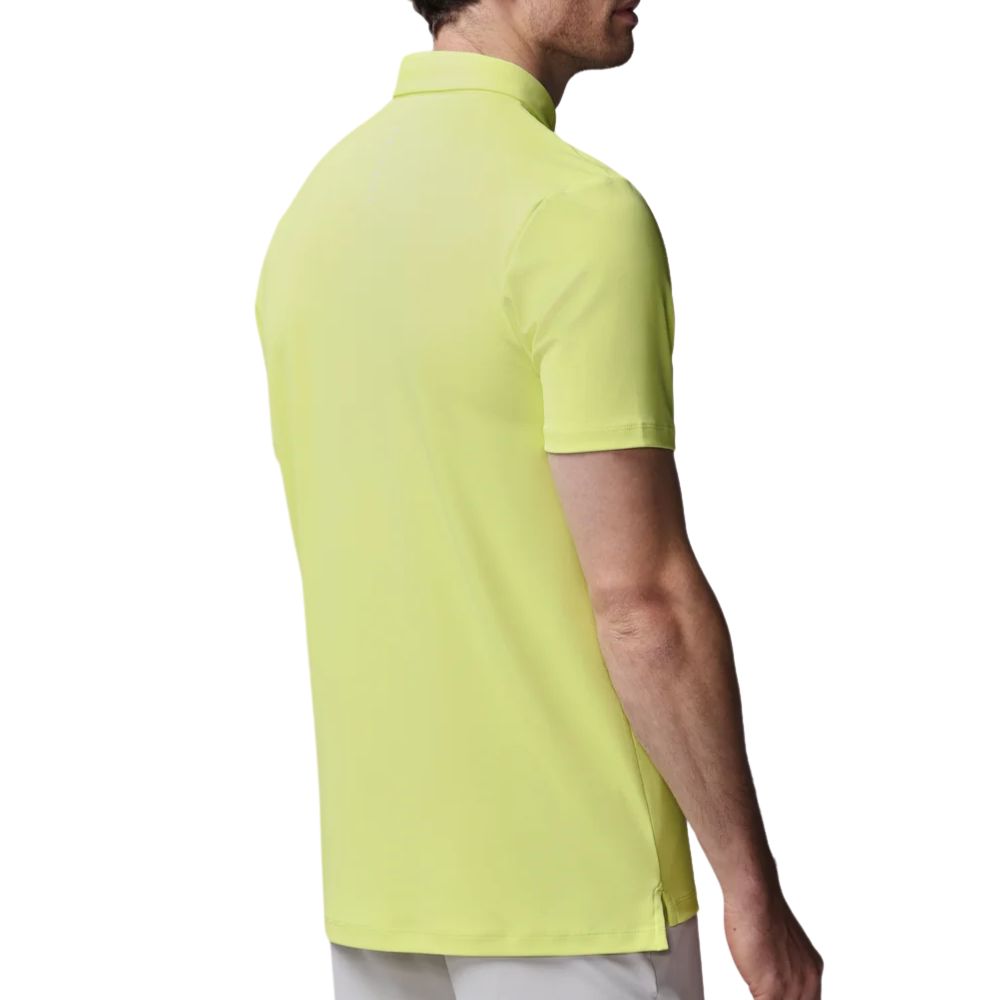 Castore Essential Short Sleeve Golf Polo - Lime / White
