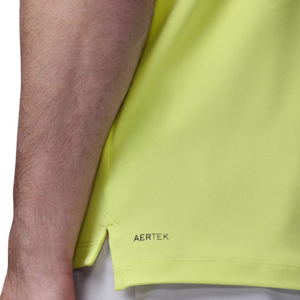 Castore Essential Short Sleeve Golf Polo - Lime / White