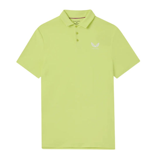 Castore Essential Short Sleeve Golf Polo - Lime / White Lime / White M