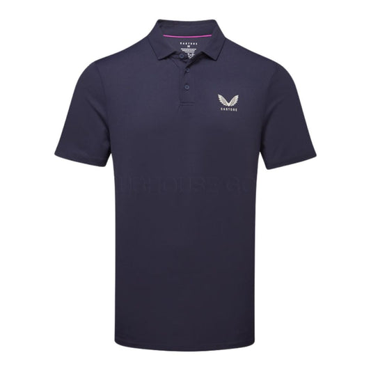 Castore Essential Short Sleeve Golf Polo - Navy / Alloy Navy / Alloy M