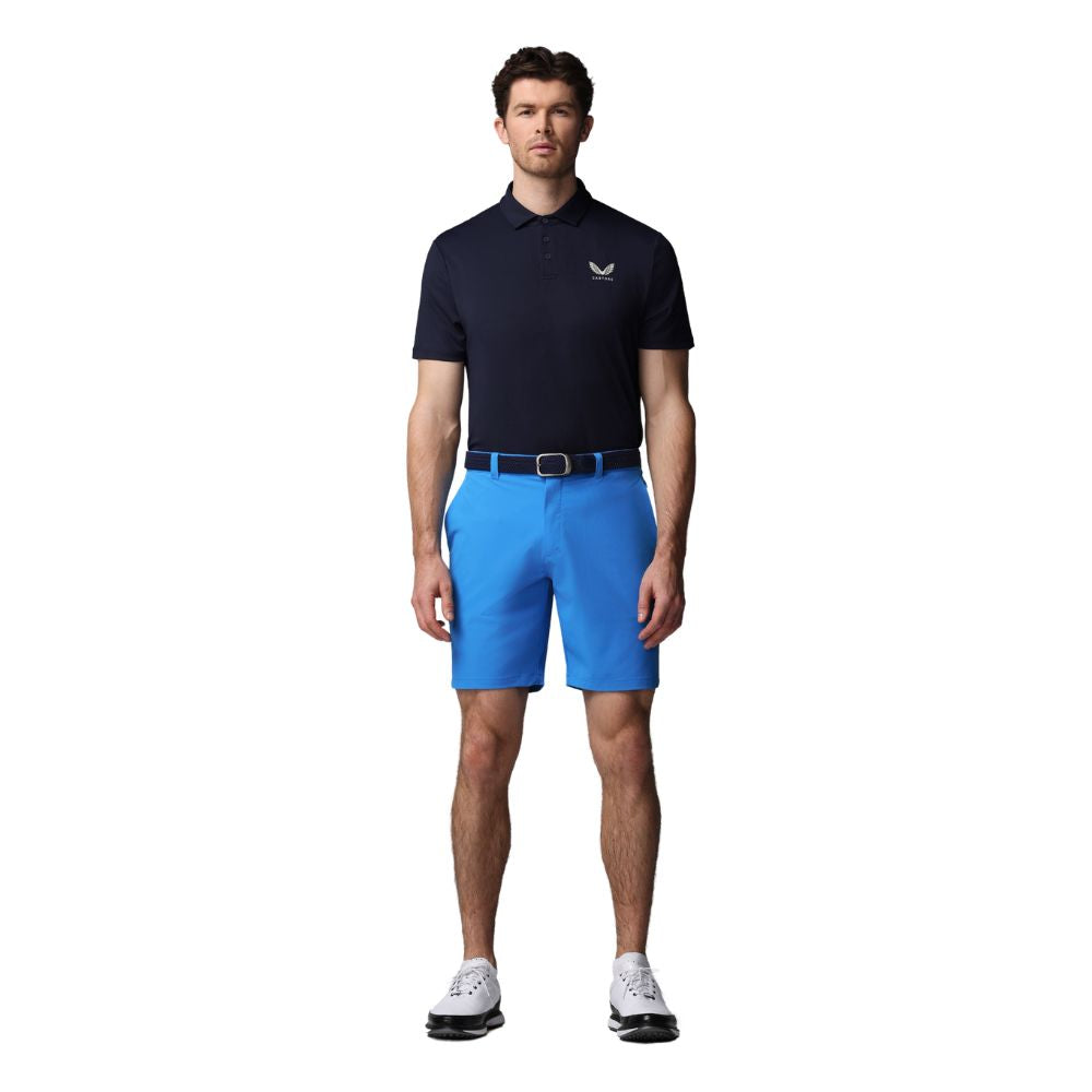Castore Essential Short Sleeve Golf Polo - Navy / Alloy