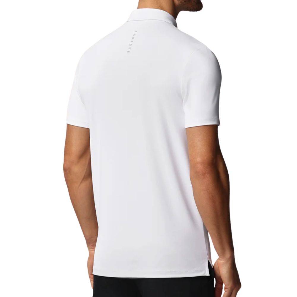 Castore Essential Short Sleeve Golf Polo - White / Alloy