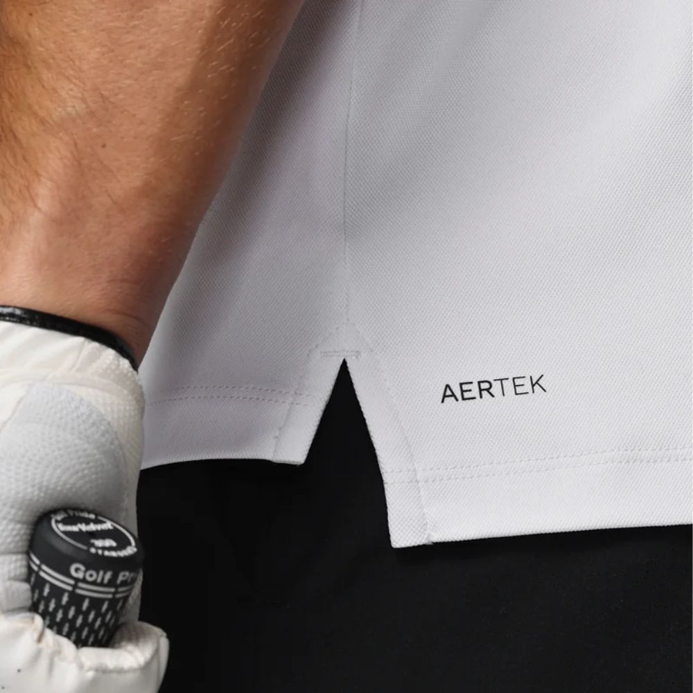 Castore Essential Short Sleeve Golf Polo - White / Alloy