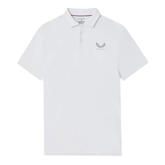 Castore Essential Short Sleeve Golf Polo - White / Alloy White / Alloy M