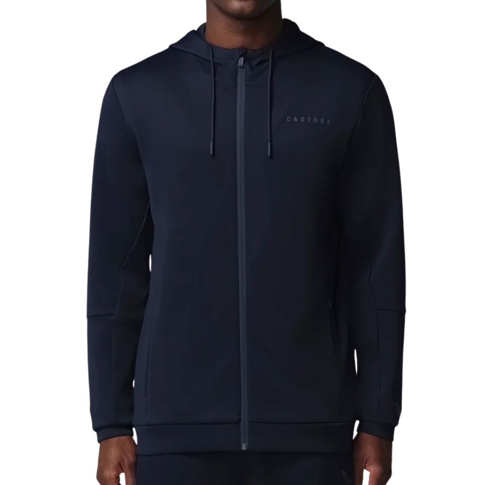 Castore Flex Long Sleeve Full Zip Golf Hoodie - Navy / Pewter