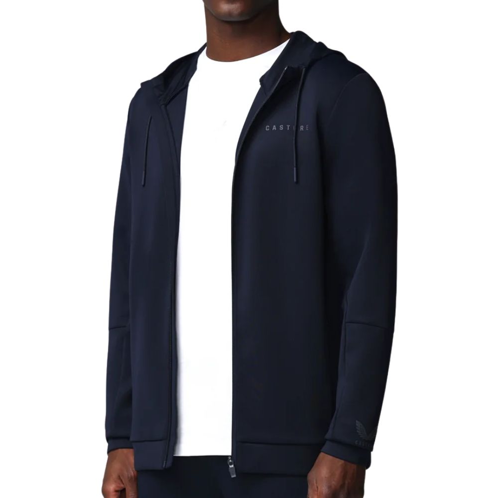 Castore Flex Long Sleeve Full Zip Golf Hoodie - Navy / Pewter
