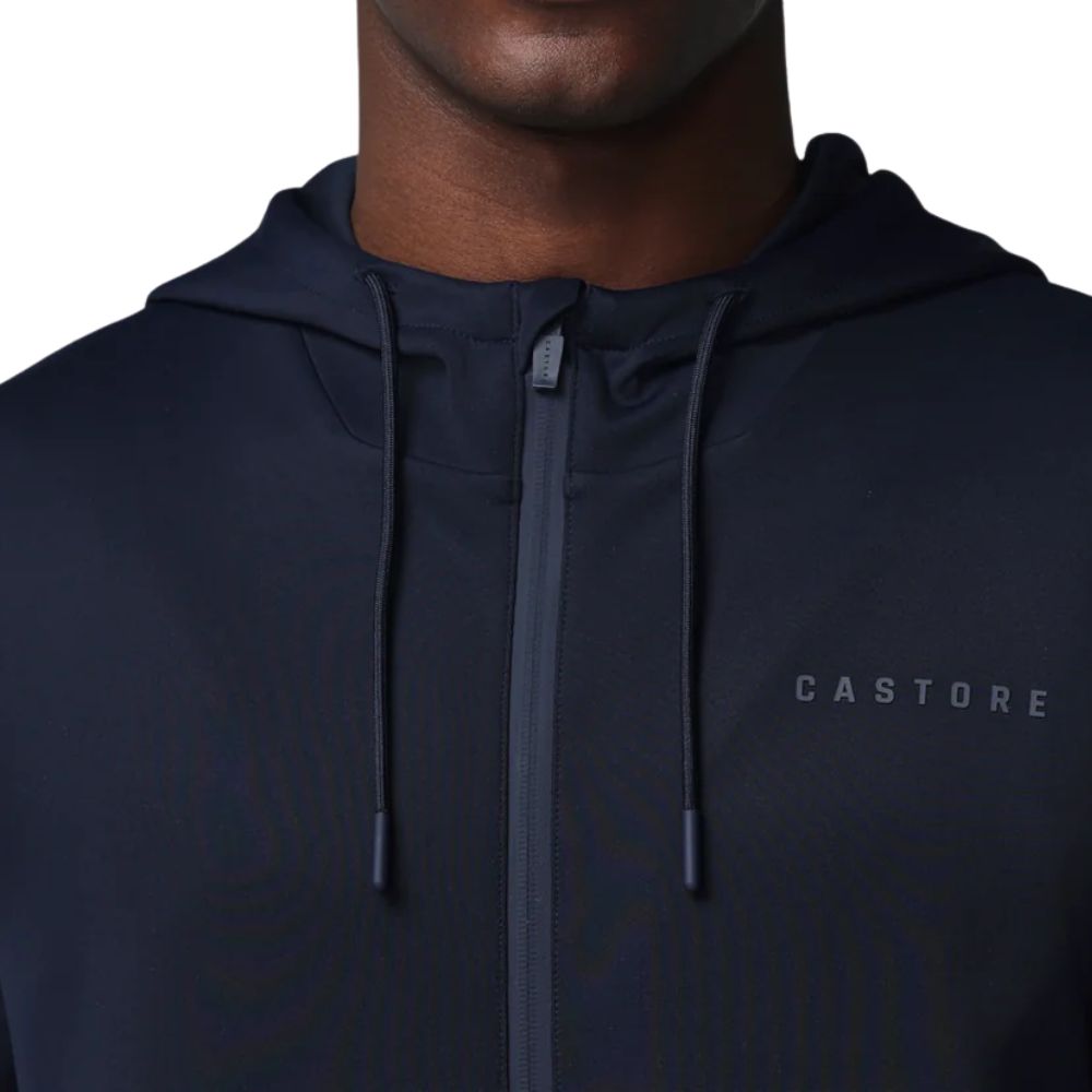 Castore Flex Long Sleeve Full Zip Golf Hoodie - Navy / Pewter