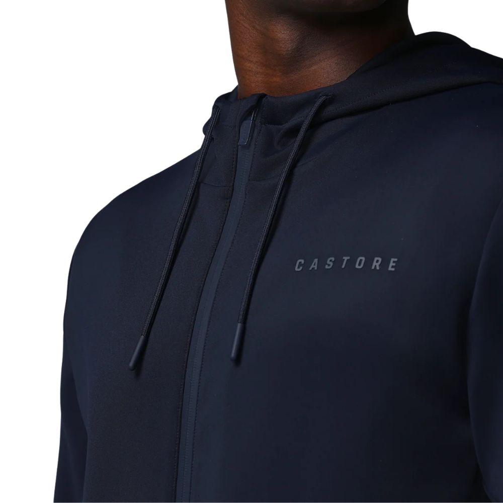 Castore Flex Long Sleeve Full Zip Golf Hoodie - Navy / Pewter