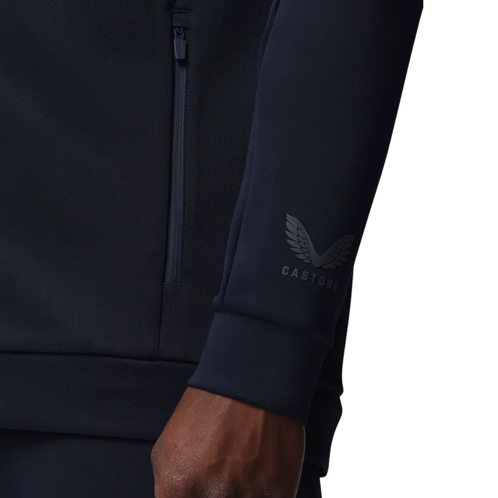 Castore Flex Long Sleeve Full Zip Golf Hoodie - Navy / Pewter