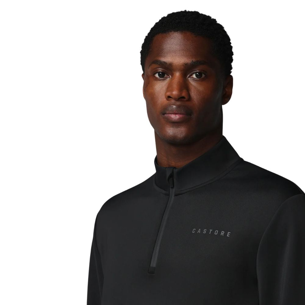 Castore Flex Long Sleeve Golf Quarter Zip Sweatshirt - Black / Gunmetal