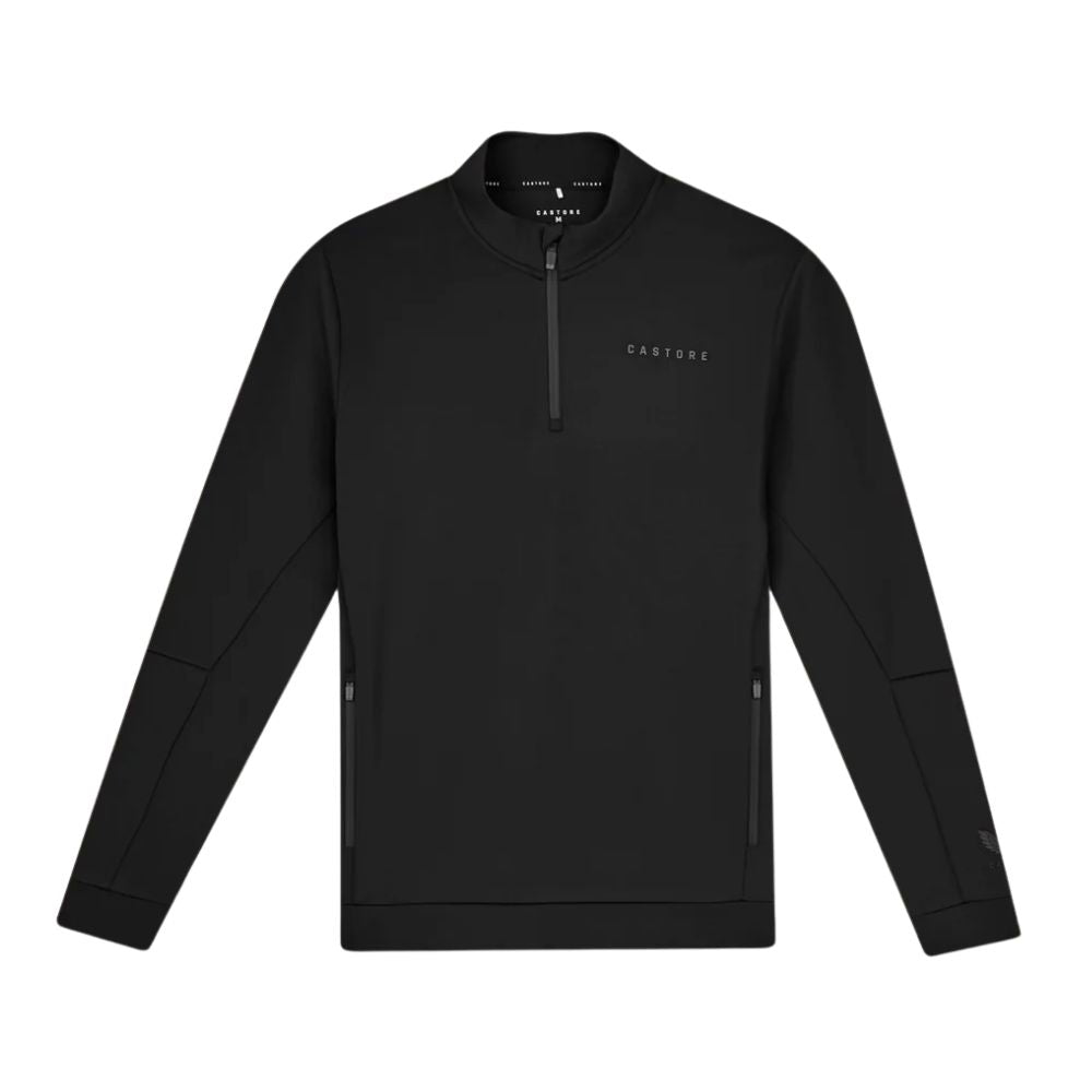 Castore Flex Long Sleeve Golf Quarter Zip Sweatshirt - Black / Gunmetal Black / Gunmetal M
