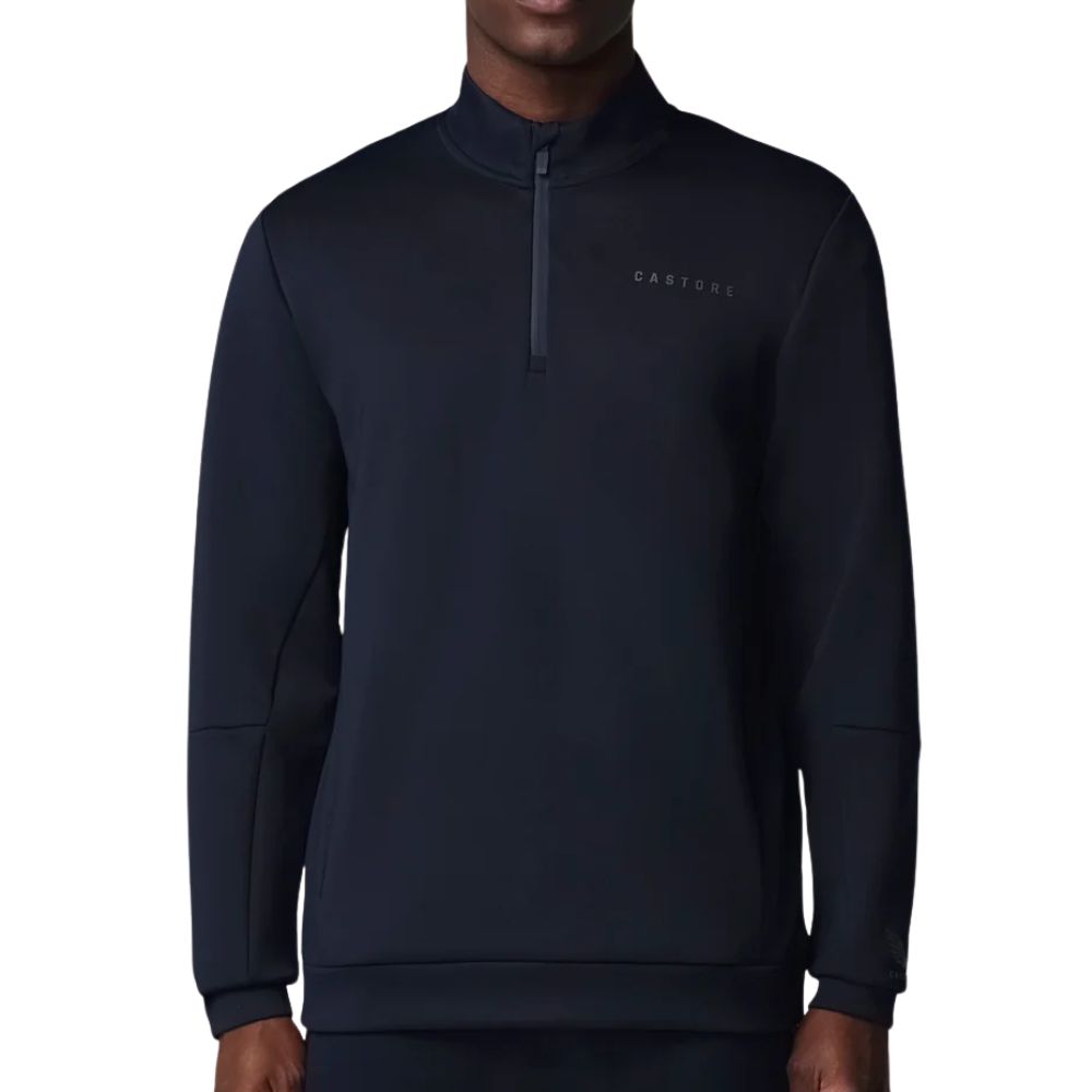 Castore Flex Long Sleeve Golf Quarter Zip Sweatshirt - Navy / Pewter
