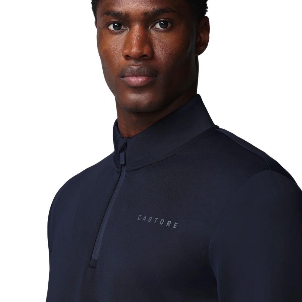 Castore Flex Long Sleeve Golf Quarter Zip Sweatshirt - Navy / Pewter