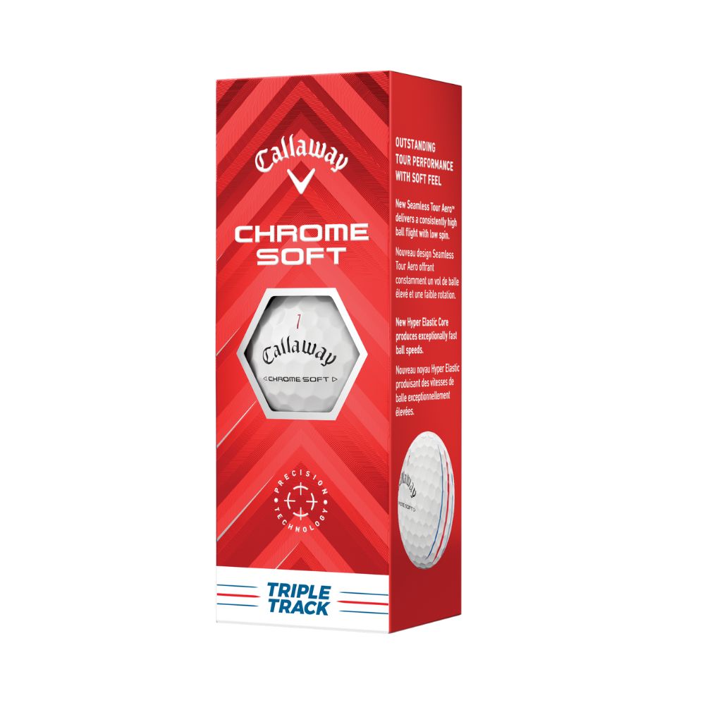 Callaway Golf Chrome Soft Triple Track Golf Balls 2024 - White   