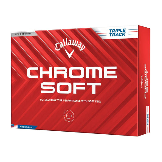Callaway Golf Chrome Soft Triple Track Golf Balls 2024 - White White  