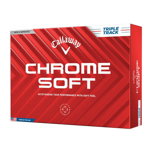 Callaway Golf Chrome Soft Triple Track Golf Balls - White White