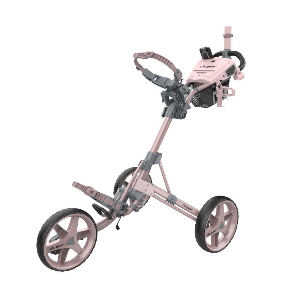 Clicgear 4.5 Premium 3 Wheel Golf Push Trolley 2026 - Pink Pink