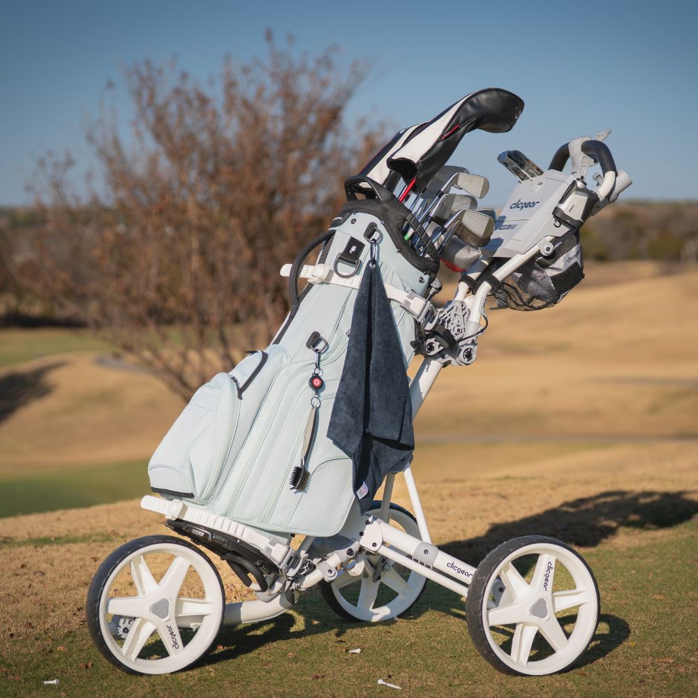 Clicgear 4.5 Premium 3 Wheel Golf Push Trolley 2026 - White