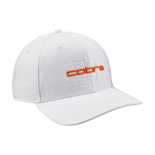 Cobra Repeat Golf Cap - White Glow / Rickie Orange White Glow / Rickie Orange