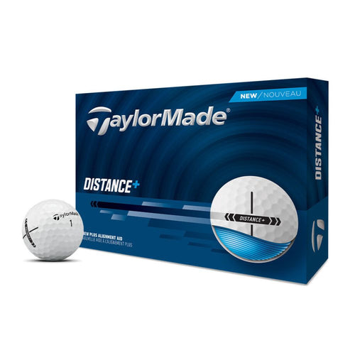 TaylorMade Distance+ Golf Balls - White White