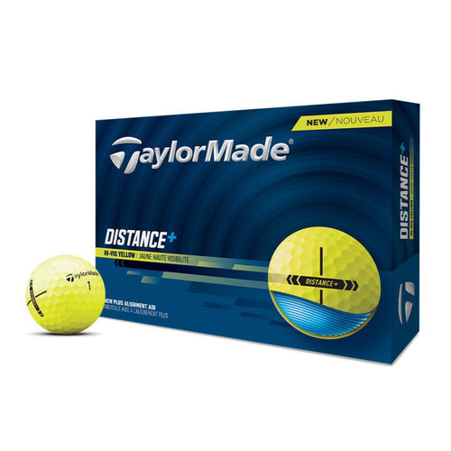 TaylorMade Distance+ Golf Balls - Yellow Yellow