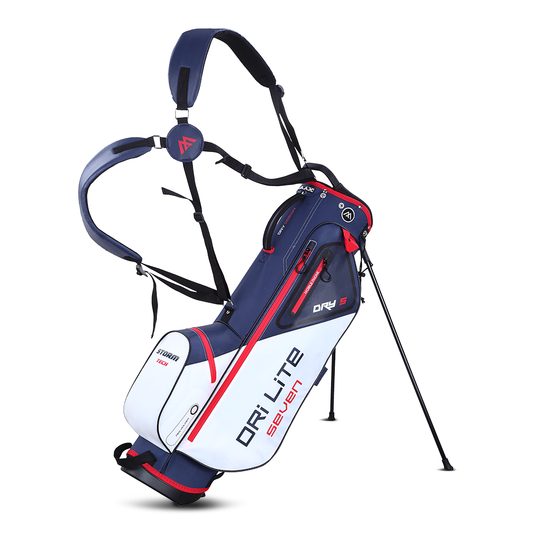 Big Max Dri Lite Seven G Golf Stand Bag - White Navy Red White / Navy / Red