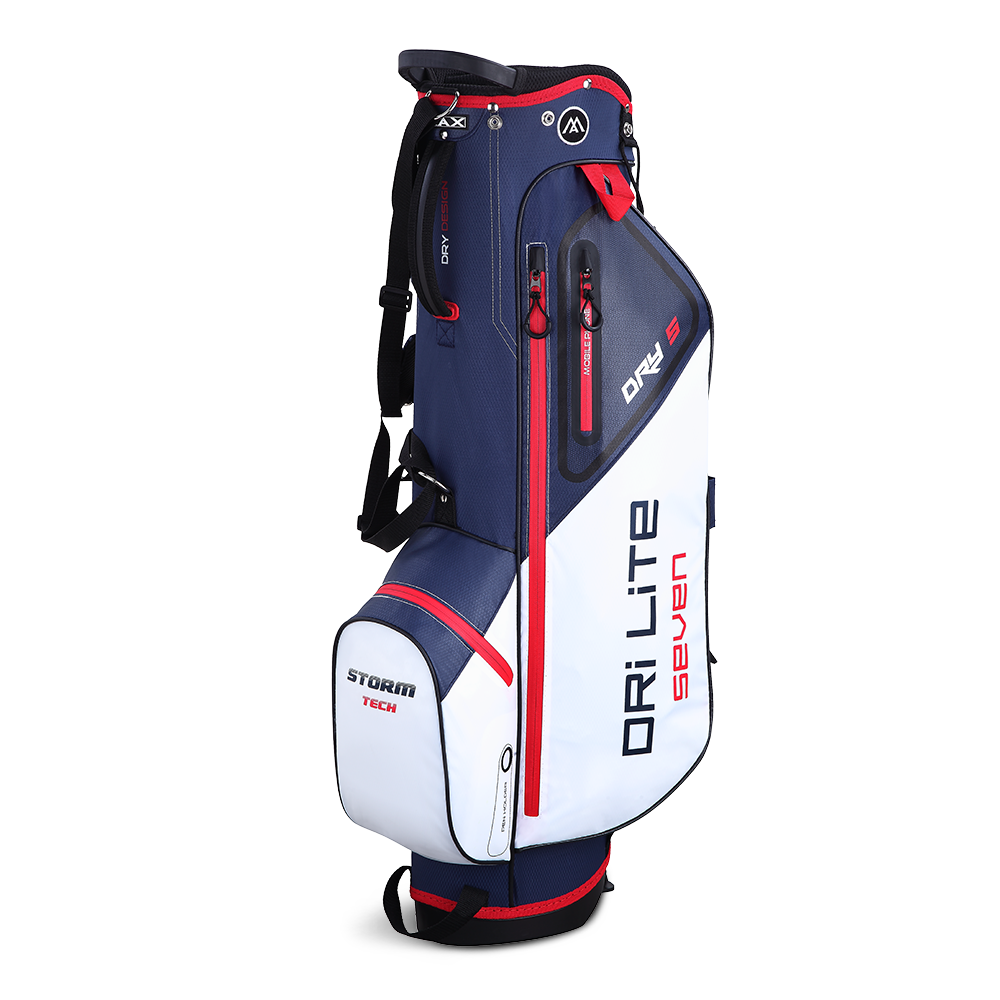 Big Max Dri Lite Seven G Golf Stand Bag - White Navy Red