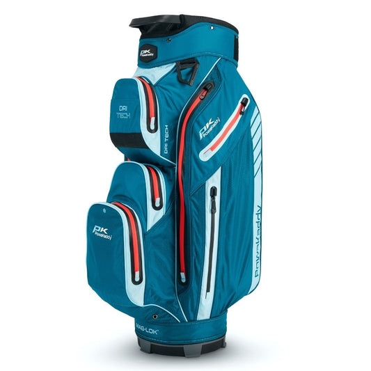 PowaKaddy Dri Tech Golf Cart Bag 2024 - Blue Blue / Baby-Blue / Red Trim  